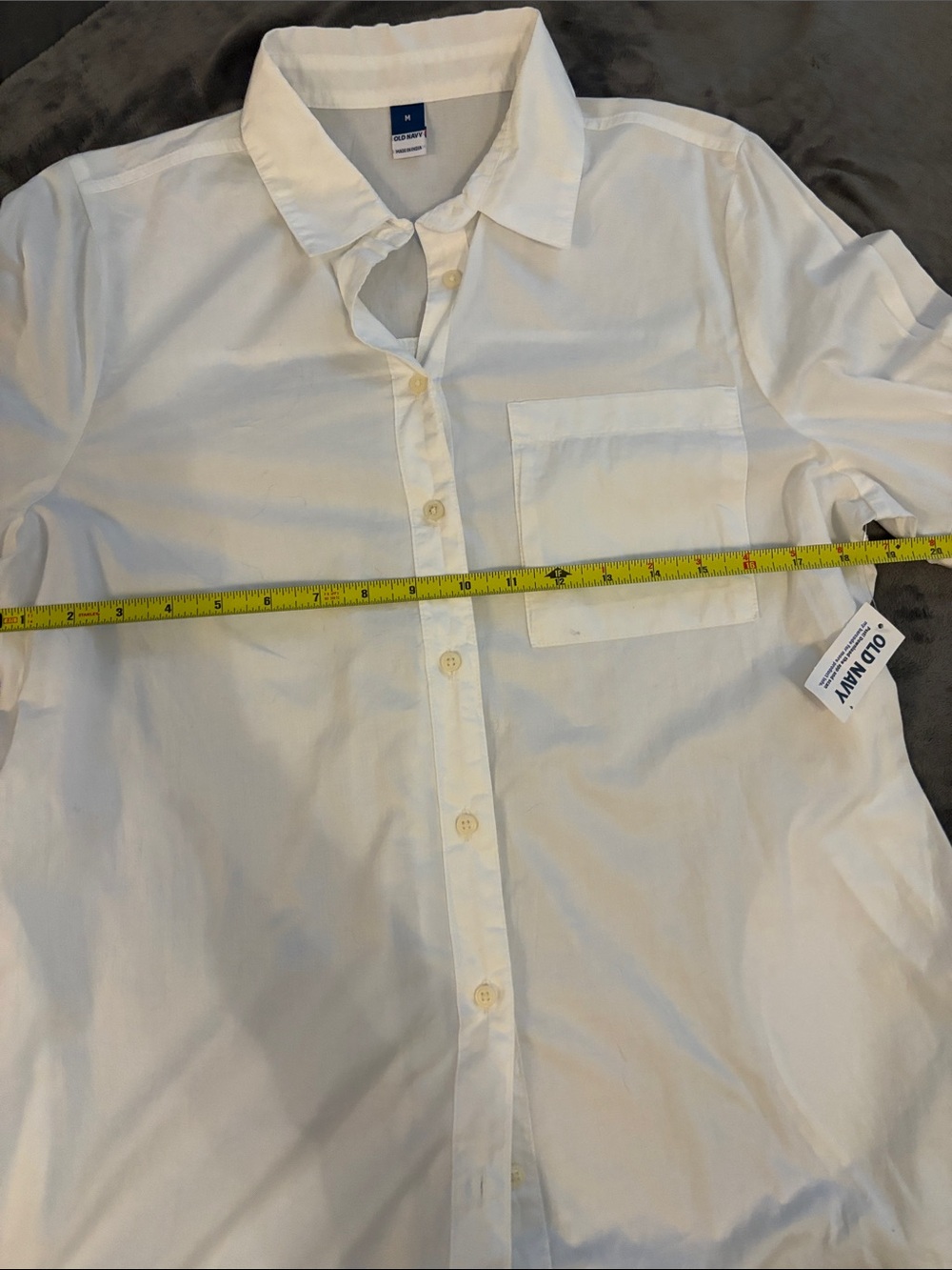 Old Navy White Button-Front Shirt Dress or Beach Cover-up - Picture 3 of 5